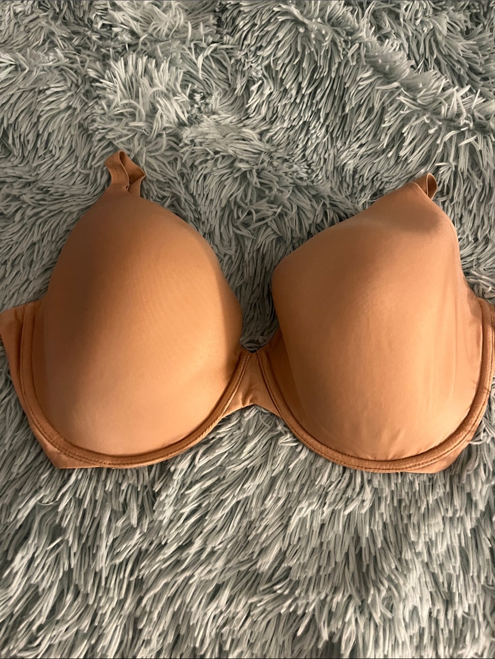 VICTORIAS SECRET THE NAKEDS LINED PERFECT COVERAGE 38D EUC NUDE